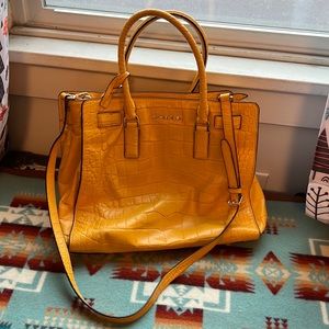 Yellow leather Michael Kors purse